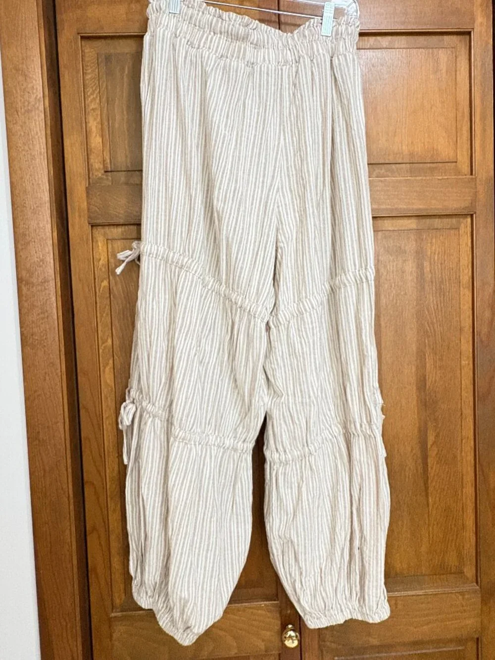 Miss Love Gauze Pants | Elastic Waist + Ankle | 100% Cotton | Size Large - Picture 2 of 5